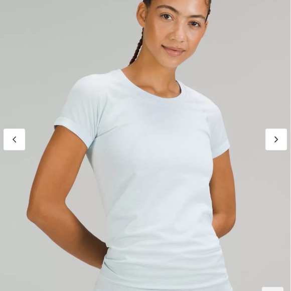 lululemon athletica Tops - Lululemon Swifty Shirt in Powder Blue